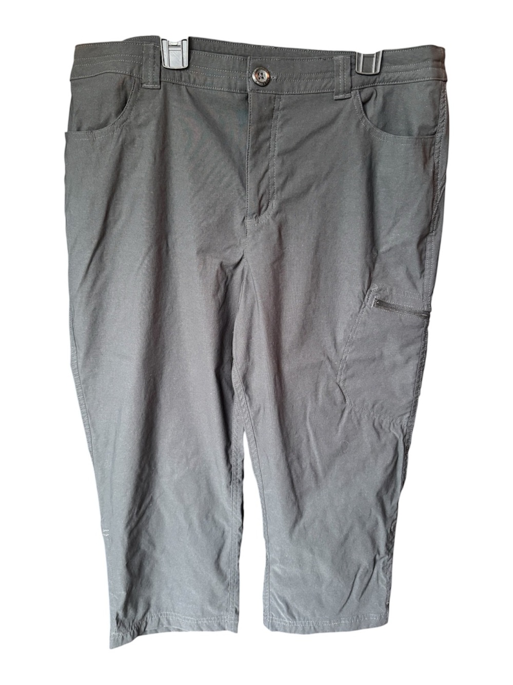 Eddie Bauer Water Resistant Tech Capri Size 12 Black Outdoor Stretch Casual Hike